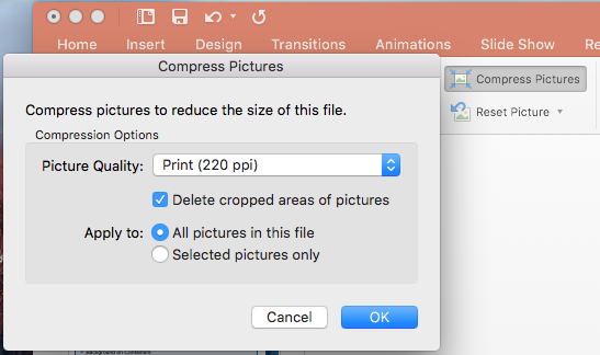 powerpoint for mac smaller